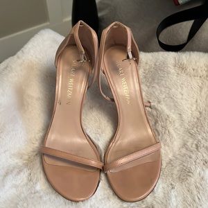 Stuart weitzman nude strappy heels